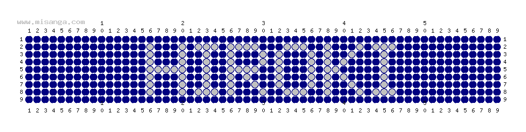 編みこみ文字ミサンガ製作図：HIROKI
