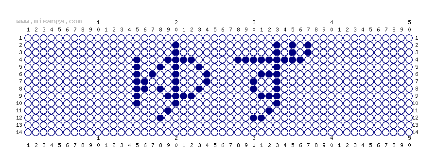 編みこみ文字ミサンガ製作図：ゆず