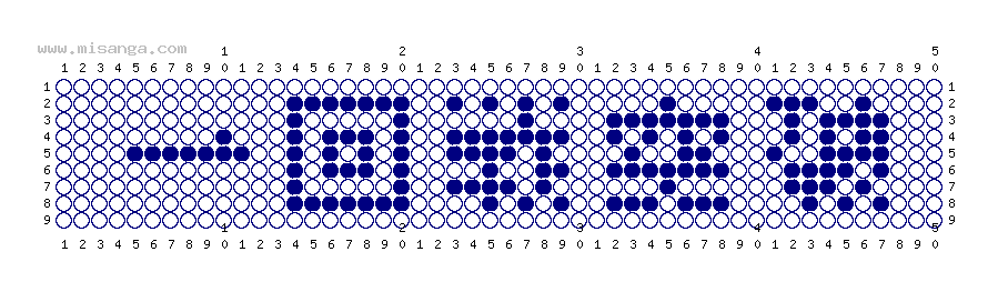 編みこみ文字ミサンガ製作図：一回戦突破