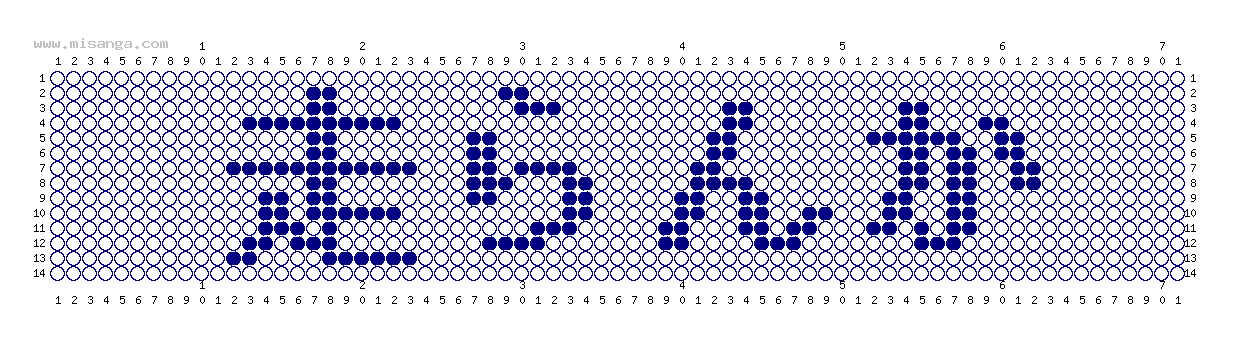編みこみ文字ミサンガ製作図：走らんか