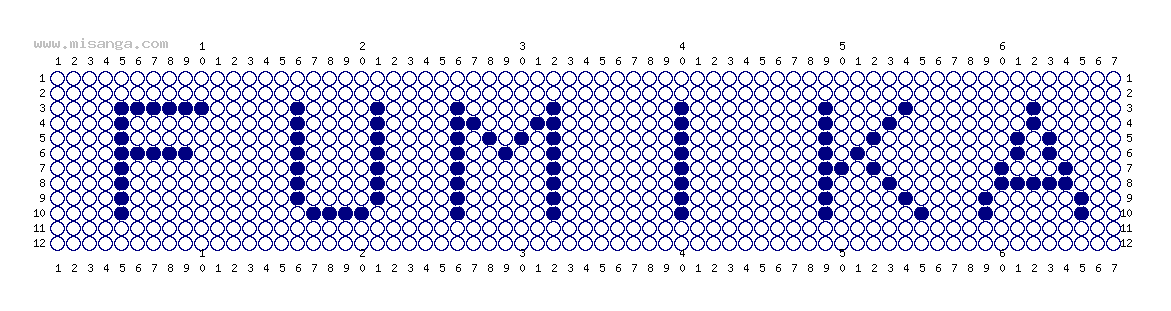 編みこみ文字ミサンガ製作図：FUMIKA