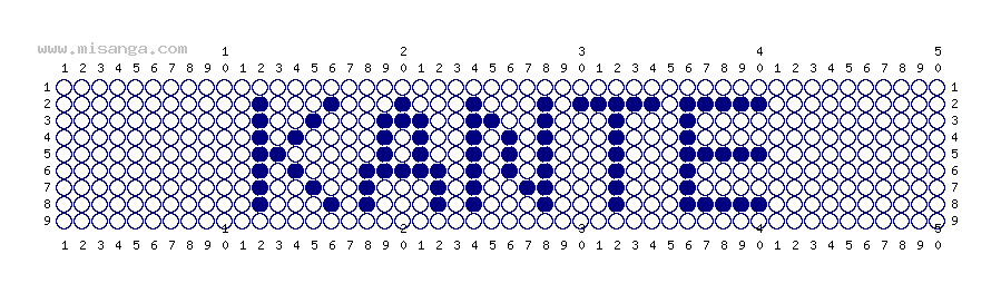 編みこみ文字ミサンガ製作図：KANTE