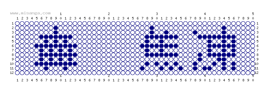 編みこみ文字ミサンガ製作図：轟　焦凍