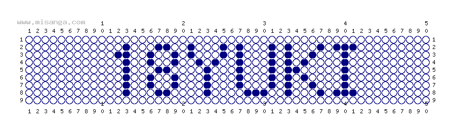 編みこみ文字ミサンガ製作図：18YUKI
