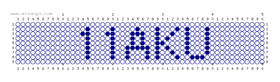 編みこみ文字ミサンガ製作図：11AKU