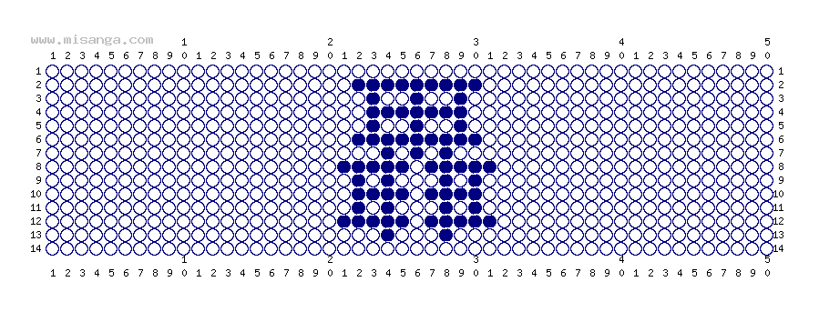 編みこみ文字ミサンガ製作図：轟