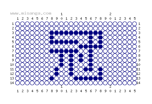 編みこみ文字ミサンガ製作図：冠