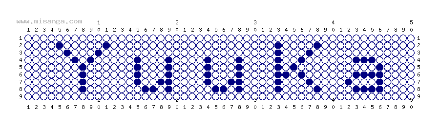 編みこみ文字ミサンガ製作図：YuuKa