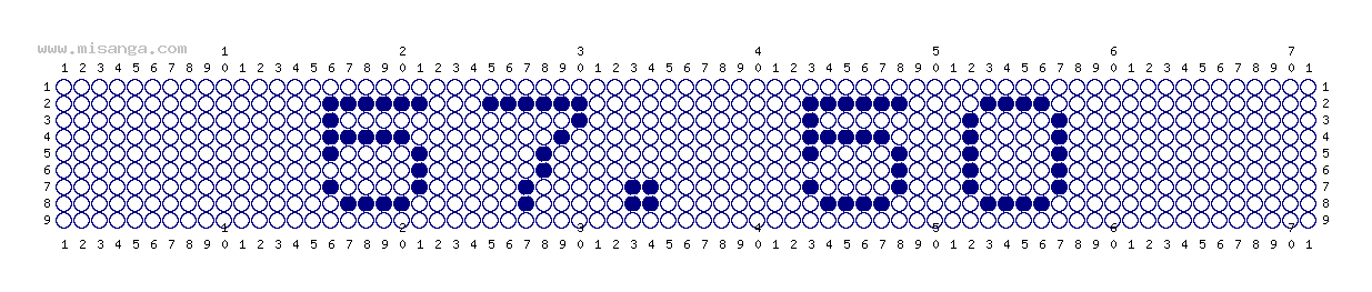 編みこみ文字ミサンガ製作図：57.50