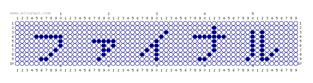 編みこみ文字ミサンガ製作図：ファイナル