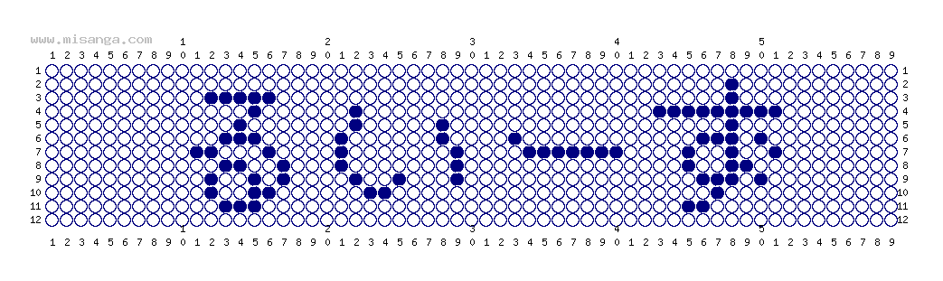 編みこみ文字ミサンガ製作図：るいーず
