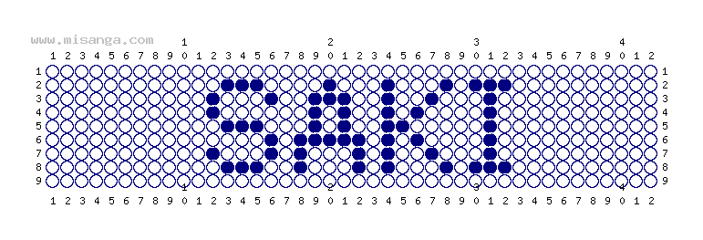 編みこみ文字ミサンガ製作図：SAKI