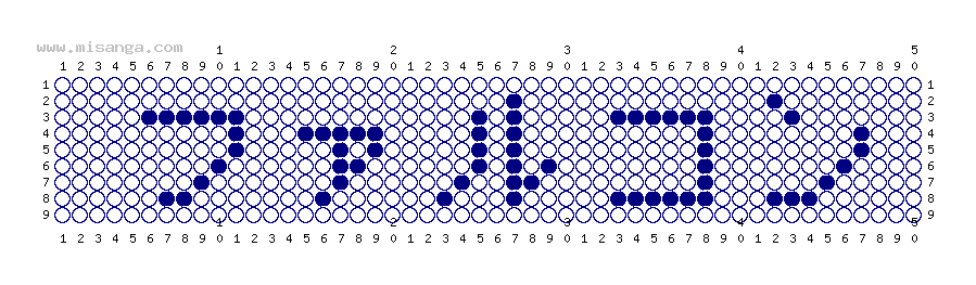 編みこみ文字ミサンガ製作図：ファルコン