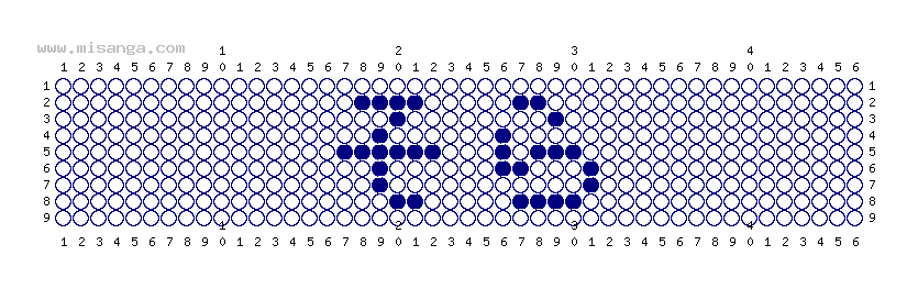 編みこみ文字ミサンガ製作図：そら