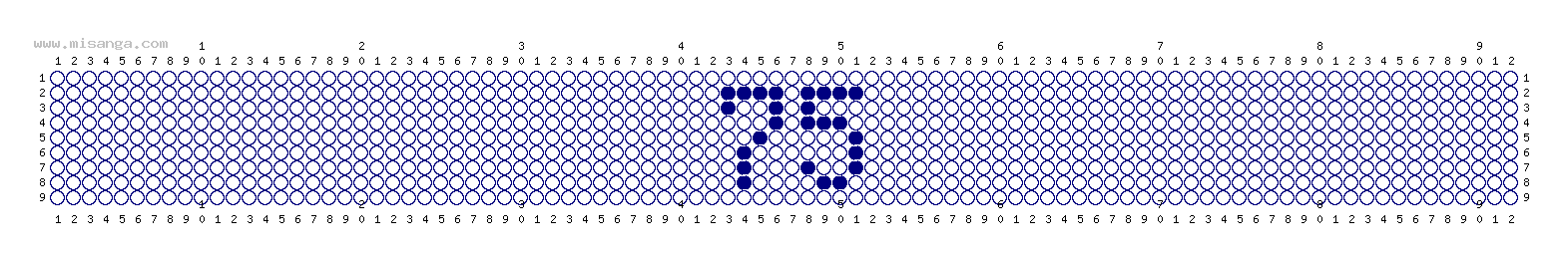 編みこみ文字ミサンガ製作図：75