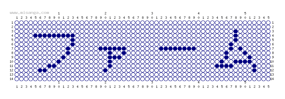 編みこみ文字ミサンガ製作図：ファーム