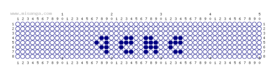 編みこみ文字ミサンガ製作図：WUME