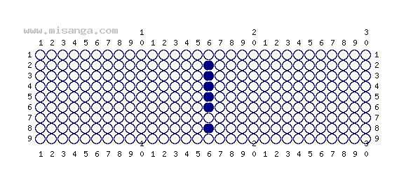 編みこみ文字ミサンガ製作図：！