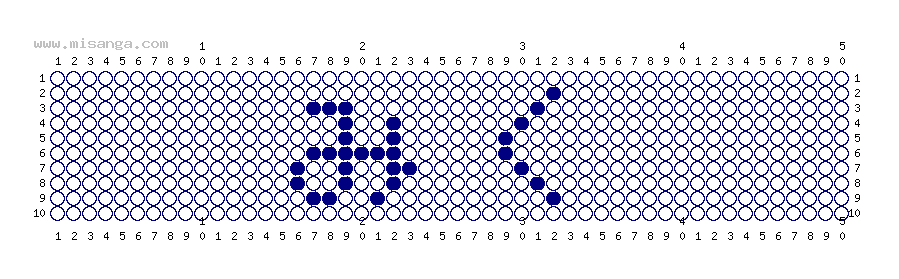 編みこみ文字ミサンガ製作図：みく