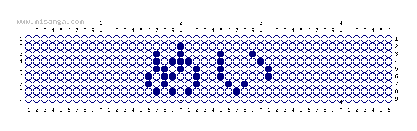 編みこみ文字ミサンガ製作図：めい