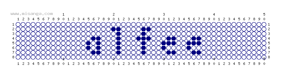 編みこみ文字ミサンガ製作図：ALFEE