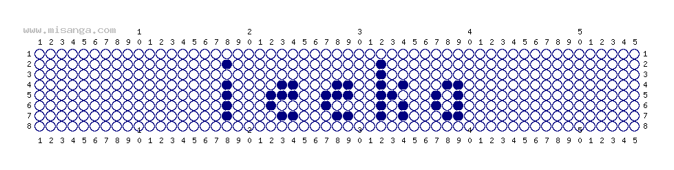 編みこみ文字ミサンガ製作図：YUUKA