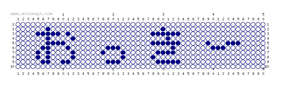 編みこみ文字ミサンガ製作図：おっきー