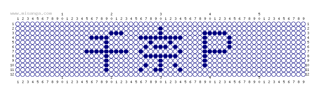 編みこみ文字ミサンガ製作図：千奈P