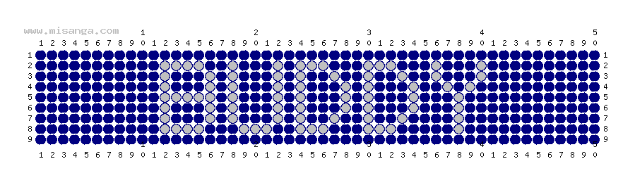 編みこみ文字ミサンガ製作図：BUDDY