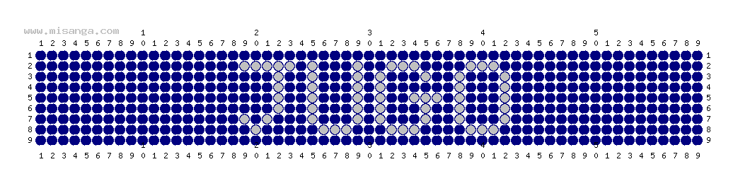 編みこみ文字ミサンガ製作図：JUGO