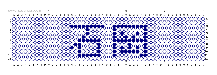 編みこみ文字ミサンガ製作図：石岡