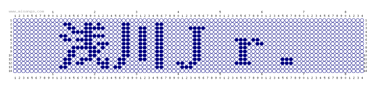 編みこみ文字ミサンガ製作図：浅川Jr.
