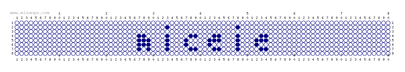 編みこみ文字ミサンガ製作図：MISUZU