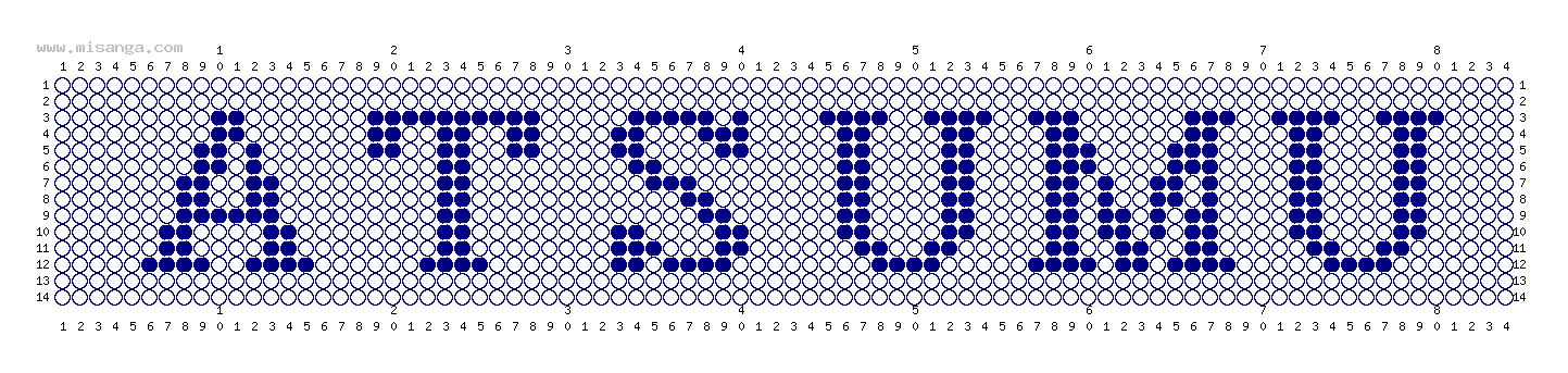 編みこみ文字ミサンガ製作図：ATSUMU