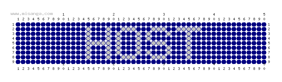 編みこみ文字ミサンガ製作図：HOST