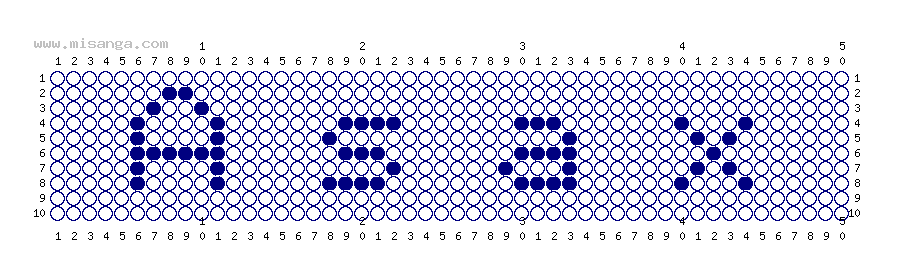編みこみ文字ミサンガ製作図：Asax