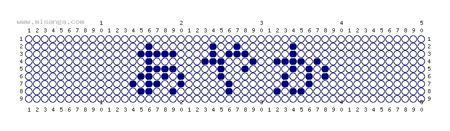 編みこみ文字ミサンガ製作図：あやか