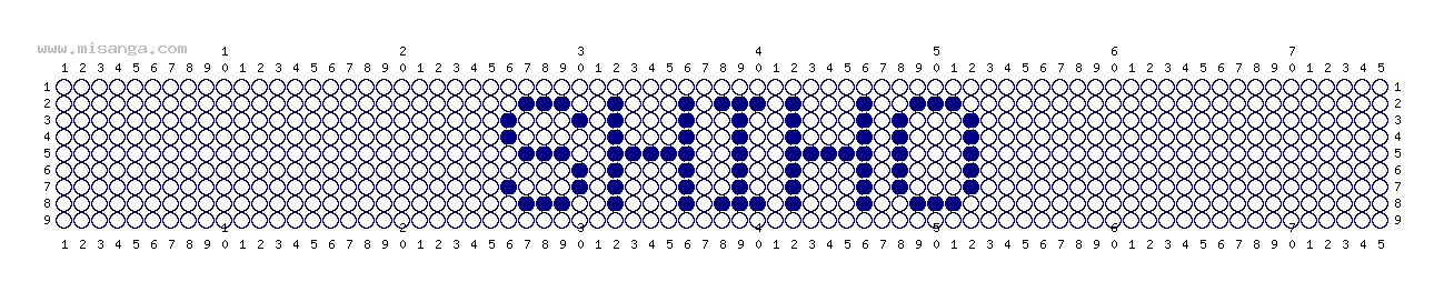 編みこみ文字ミサンガ製作図：SHIHO