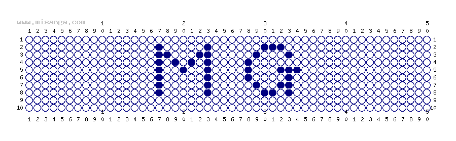 編みこみ文字ミサンガ製作図：MG