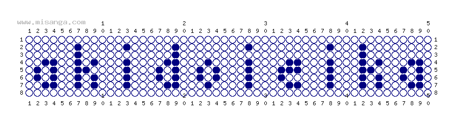 編みこみ文字ミサンガ製作図：AKITOYUIKA
