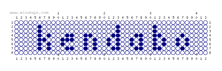 編みこみ文字ミサンガ製作図：KENTARO