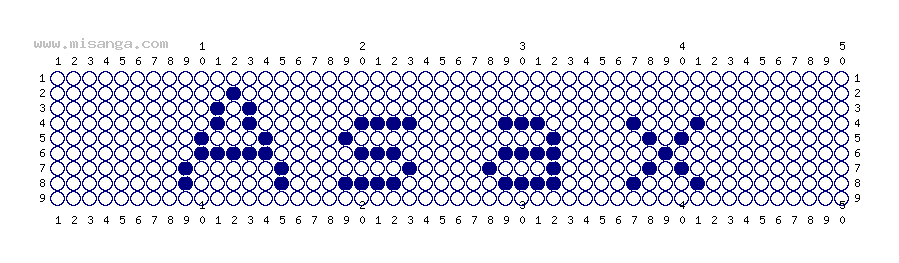 編みこみ文字ミサンガ製作図：Asax