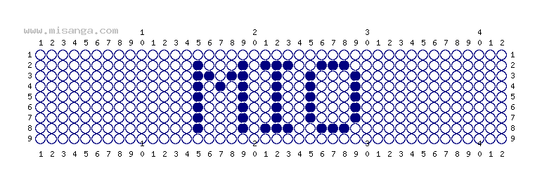 編みこみ文字ミサンガ製作図：MIO