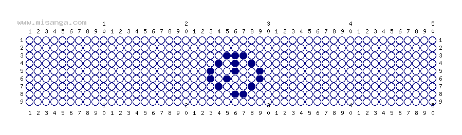 編みこみ文字ミサンガ製作図：の