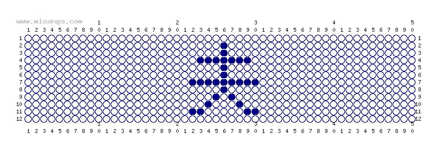 編みこみ文字ミサンガ製作図：夫