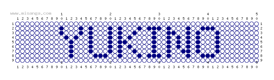編みこみ文字ミサンガ製作図：YUKINO