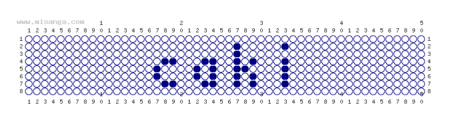 編みこみ文字ミサンガ製作図：SAKI