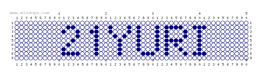編みこみ文字ミサンガ製作図：21YURI