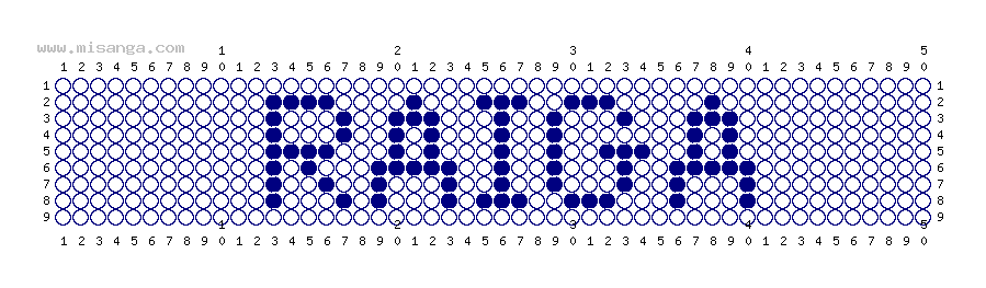 編みこみ文字ミサンガ製作図：RAIGA