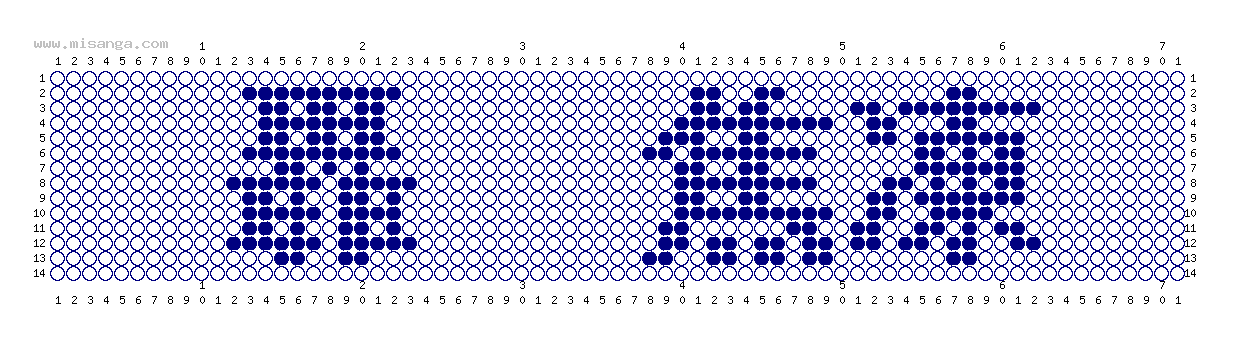 編みこみ文字ミサンガ製作図：轟　焦凍